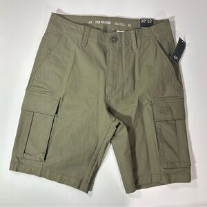 Fox Racing Mens Sz 30 Green Cargo Pocketed Slambozo Shorts Durable Stretch